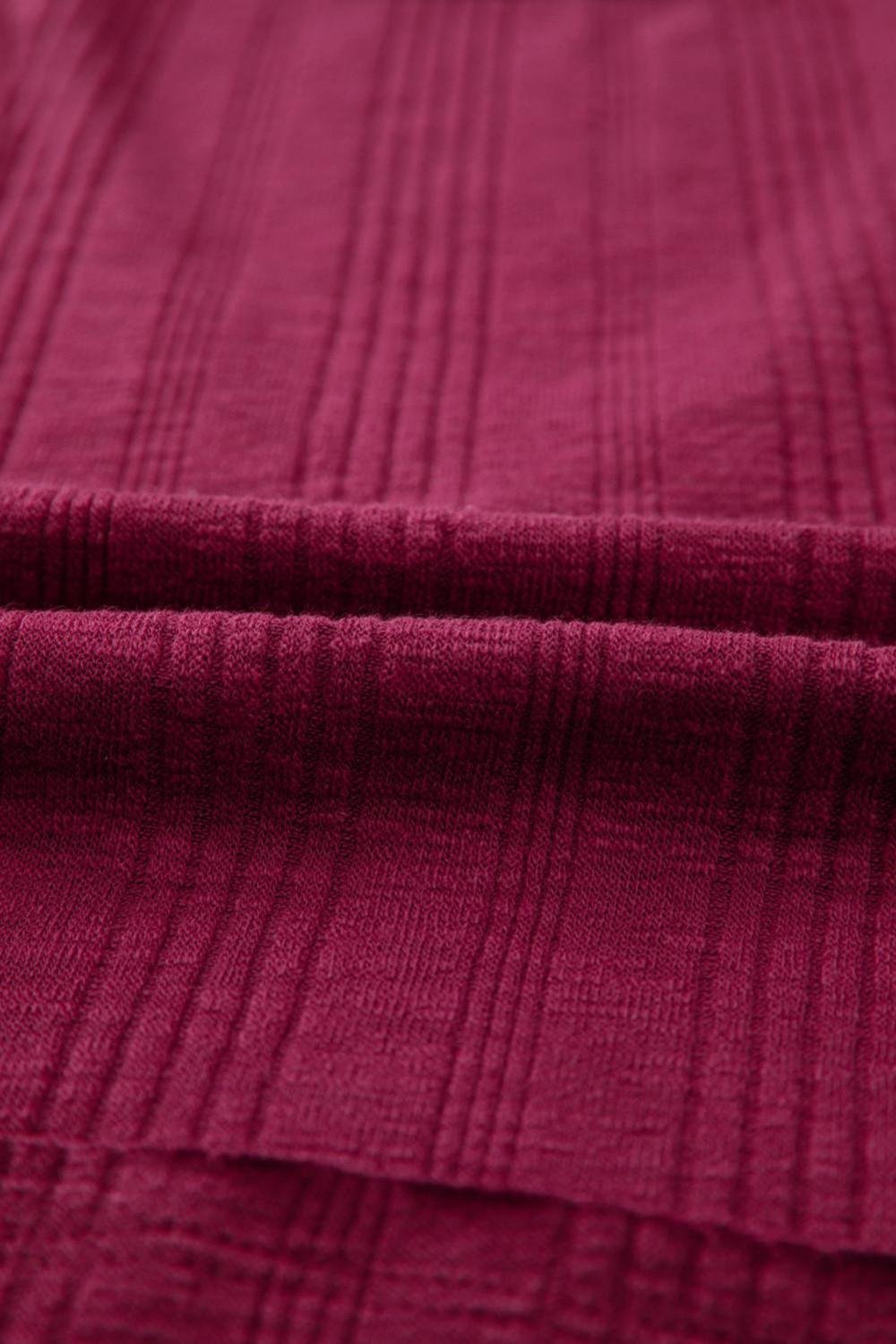 Sleeveless Tops | Women Red Dahlia Ribbed Textured Exposed Stitching Tank Top