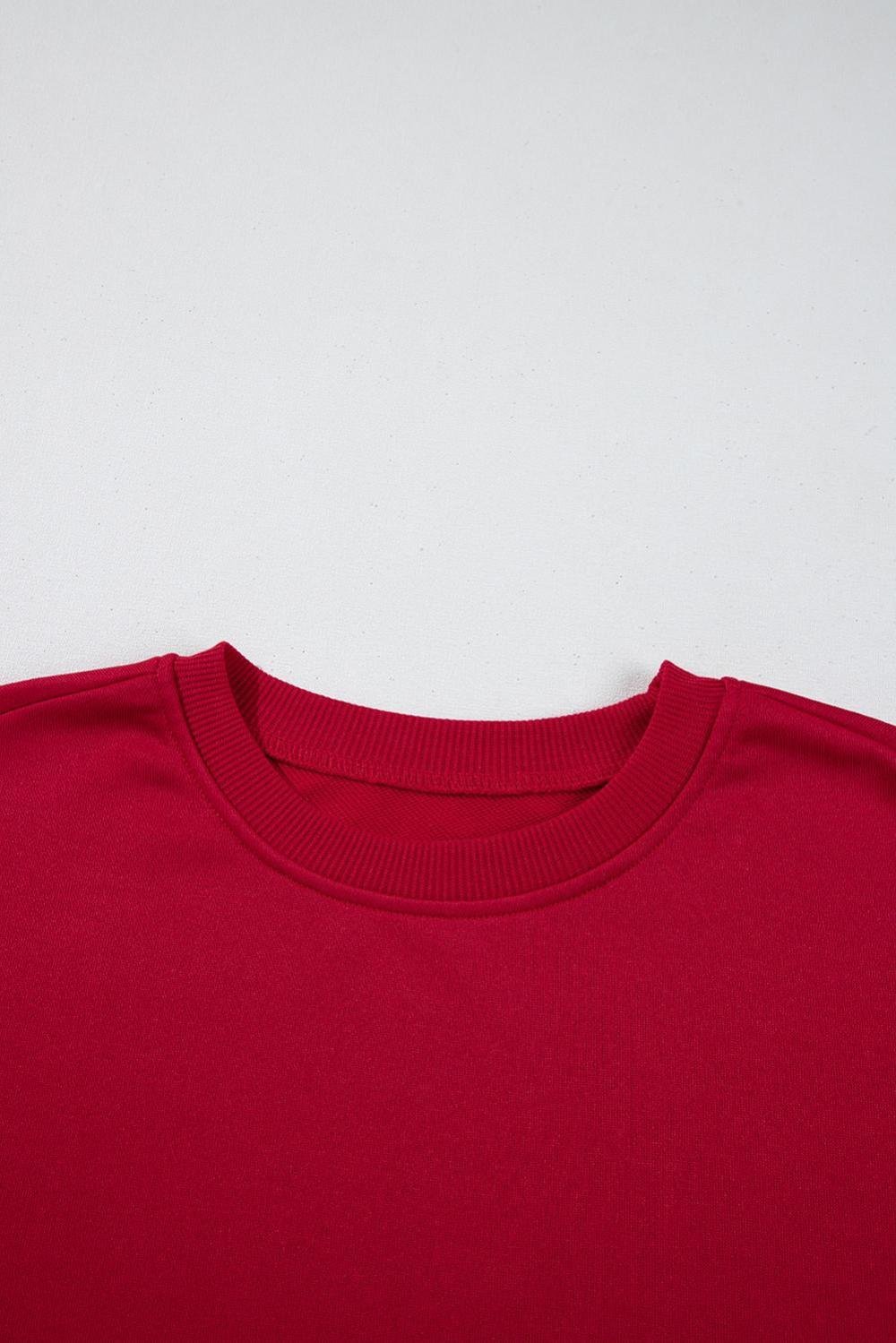 Sweatshirts & Hoodies | Women Fiery Red Sweet Bowknot Round Neck Sweatshirt