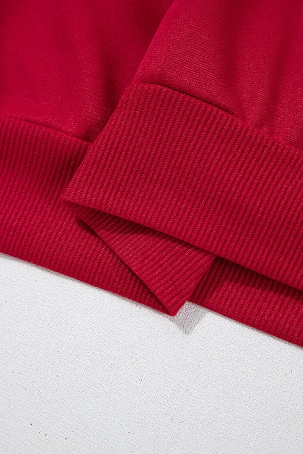 Sweatshirts & Hoodies | Women Fiery Red Sweet Bowknot Round Neck Sweatshirt